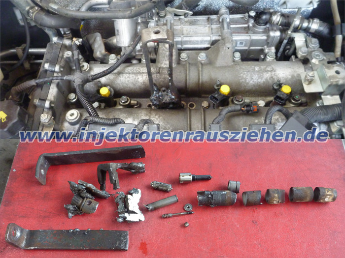 Snapped
                                                          and welded
                                                          injector
                                                          removed from
                                                          Fiat Ducato
                                                          with 3.0 JTD
                                                          Euro 5 engine
